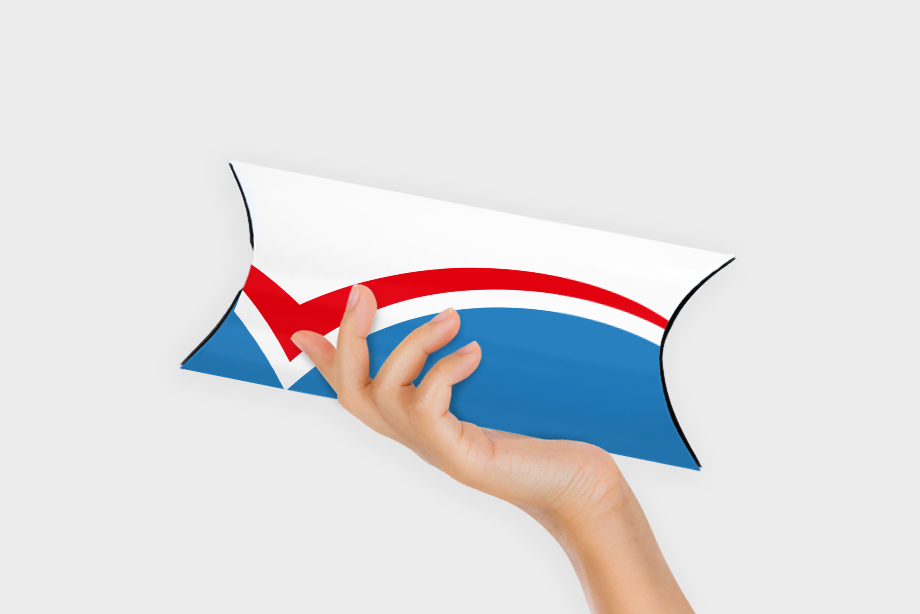 Kissenverpackung mit individuellem Aufdruck – bedruckte Verpackungen bestellen